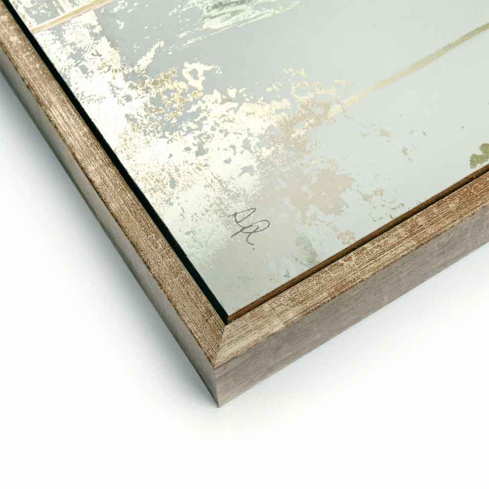 Tormel Copper Frost Canvas Wall Art in Gold Frame