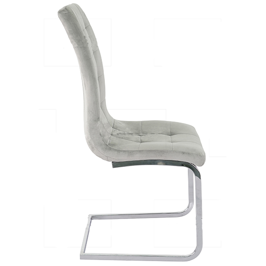 Torres French Velvet Dining Chair In Grey_2