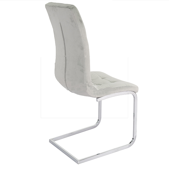 Torres French Velvet Dining Chair In Grey_3