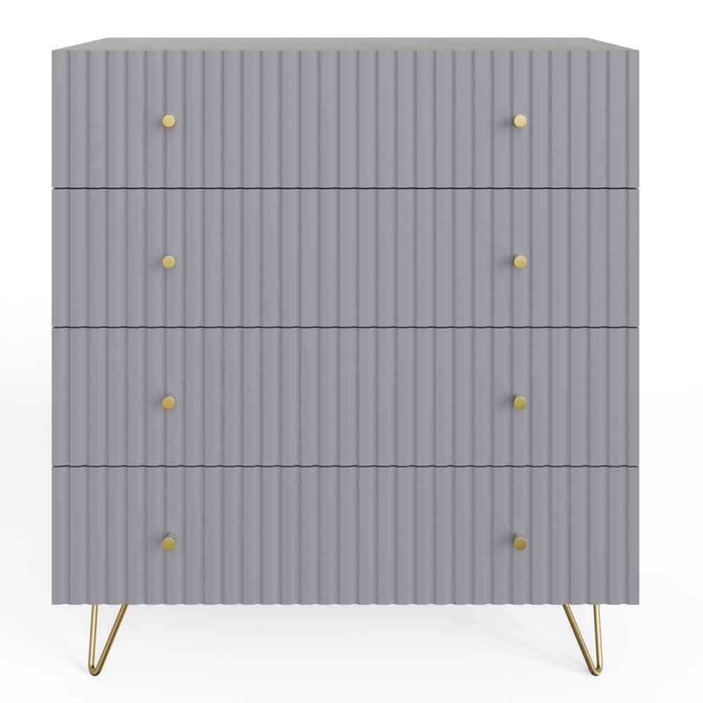 Torrington Wooden Chest of 4 Drawers in Grey