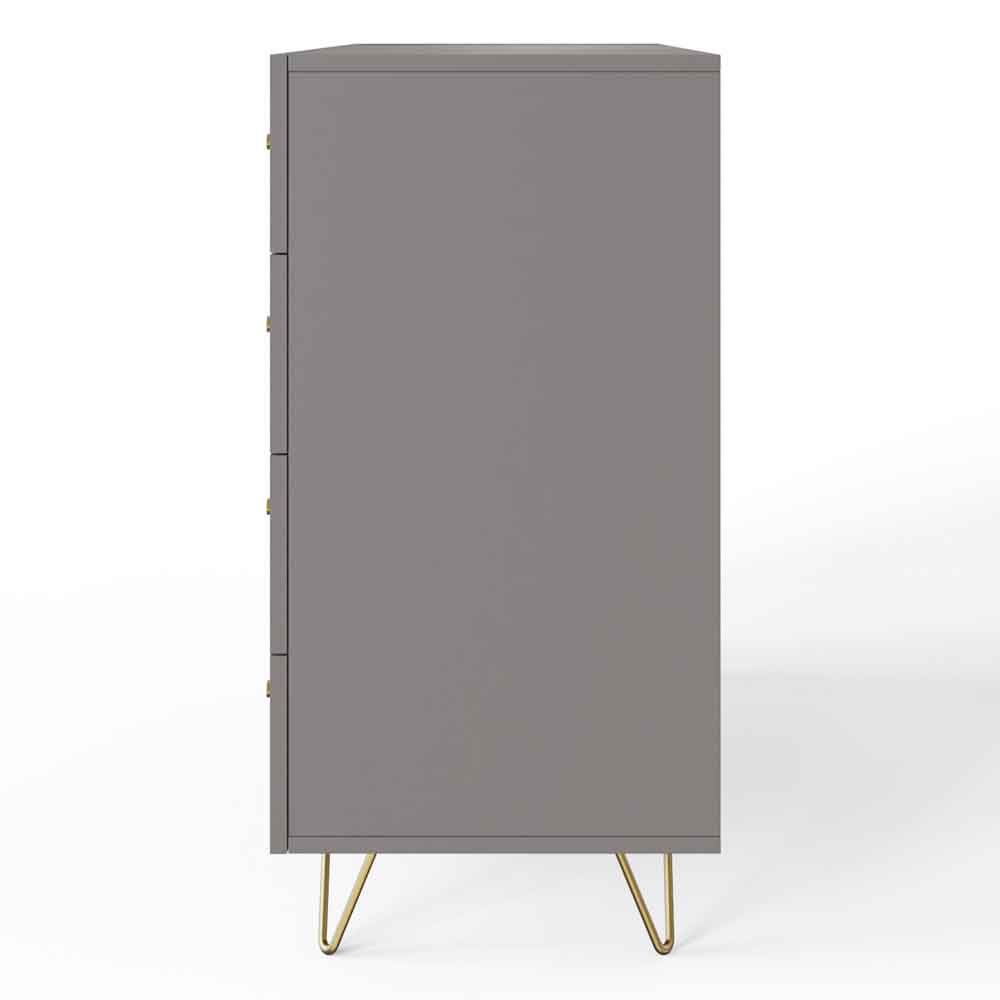 Torrington Wooden Chest of 4 Drawers in Grey