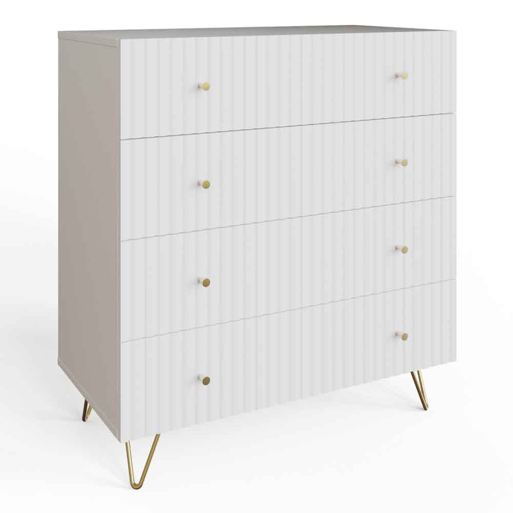 Torrington Wooden Chest of 4 Drawers in White