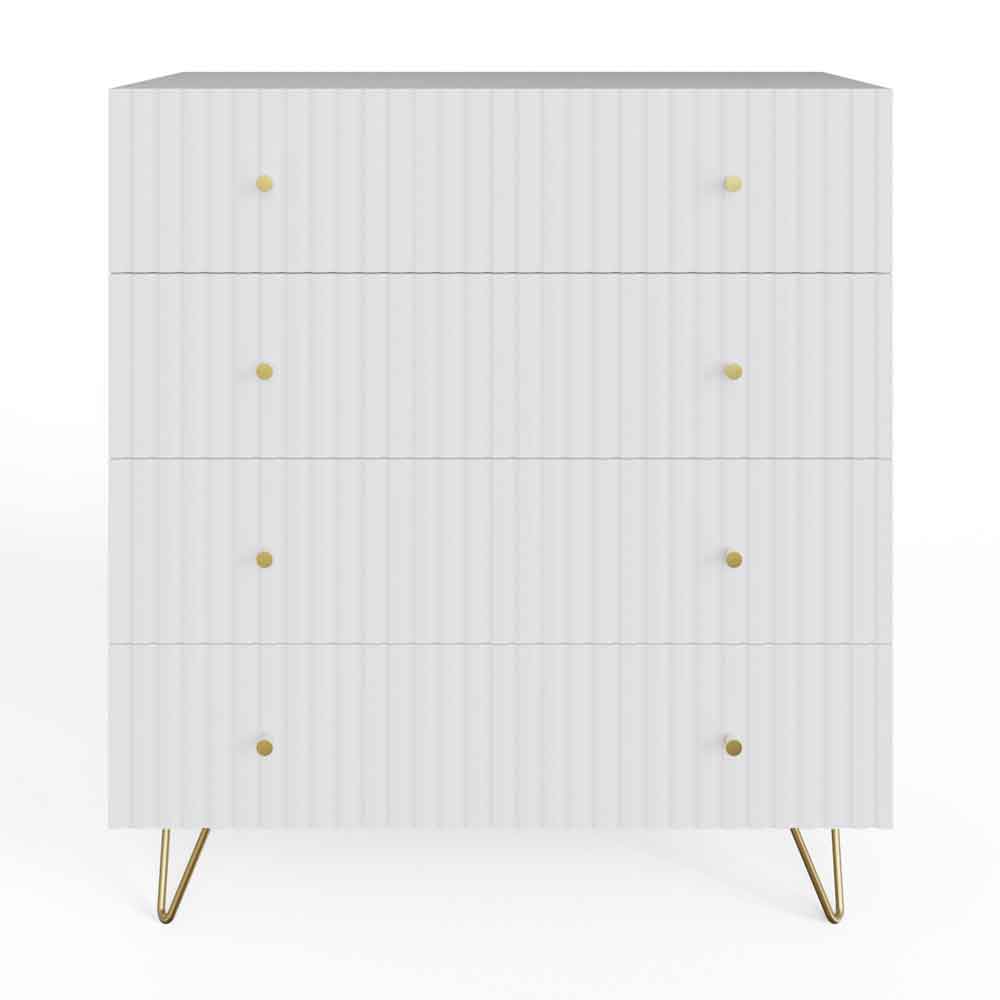 Torrington Wooden Chest of 4 Drawers in White