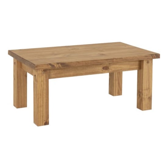 Torsal Wooden Coffee Table In Waxed Pine