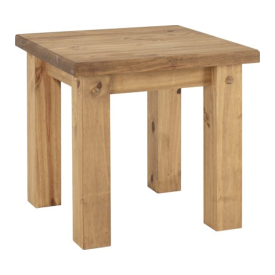 Read more about Torsal wooden lamp table in waxed pine