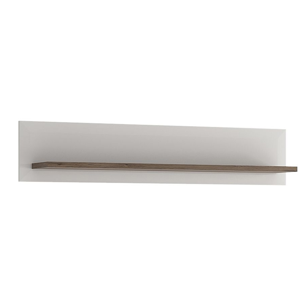 Tortola Wooden Wall Shelf In Oak And White