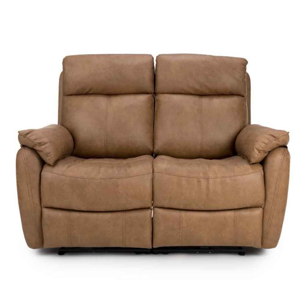 Torvani Faux Leather Electric Recliner 2 Seater Sofa in Brown