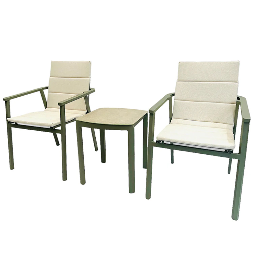 Tosano Garden Ceramic Glass Stone Top Duo Set in Sage Green and Cream