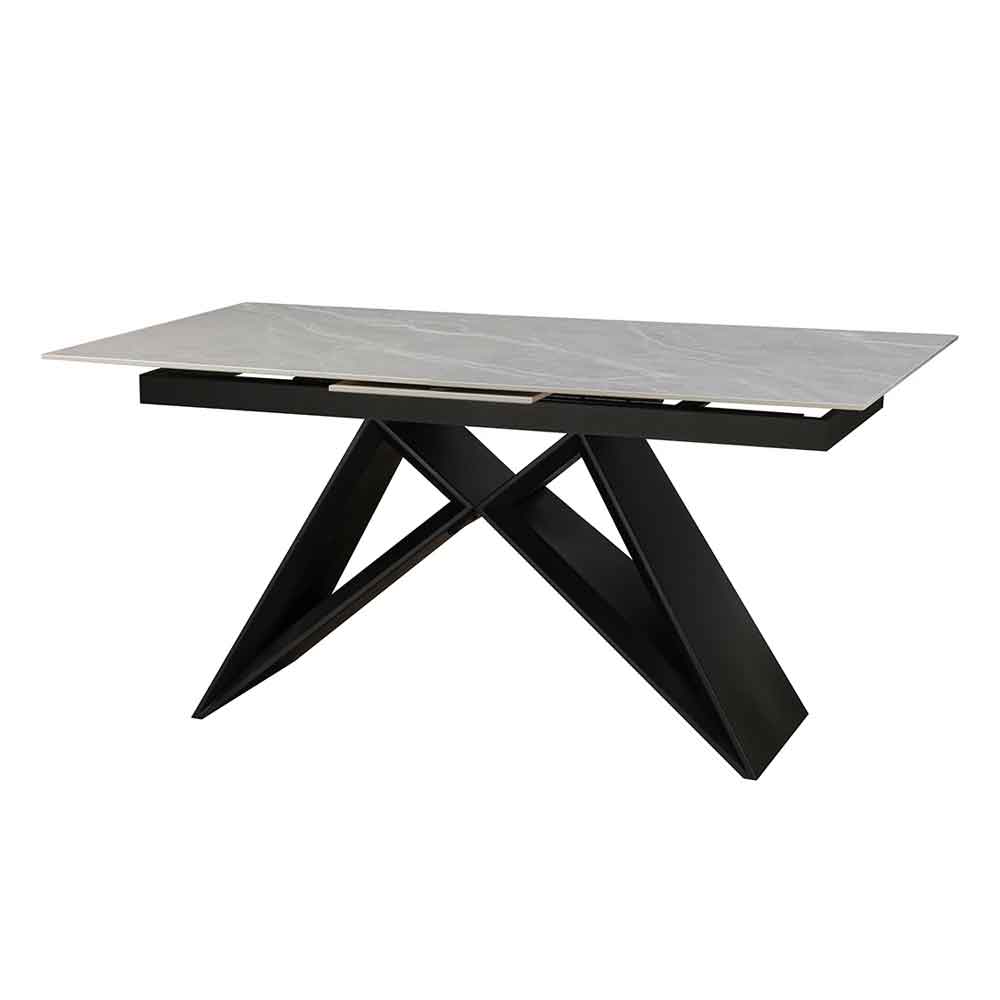 Toscana Ceramic Extending Dining Table in Matt Grey