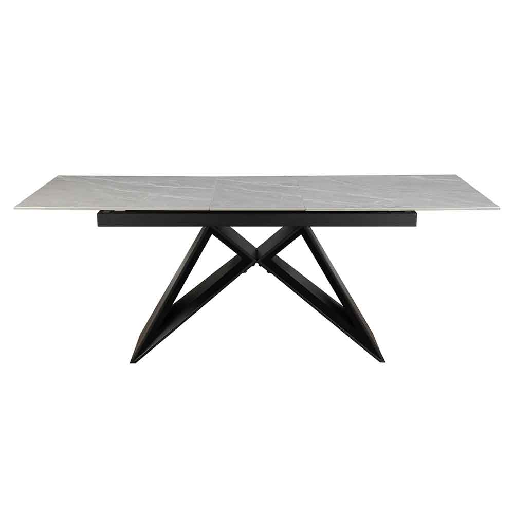 Toscana Ceramic Extending Dining Table in Matt Grey