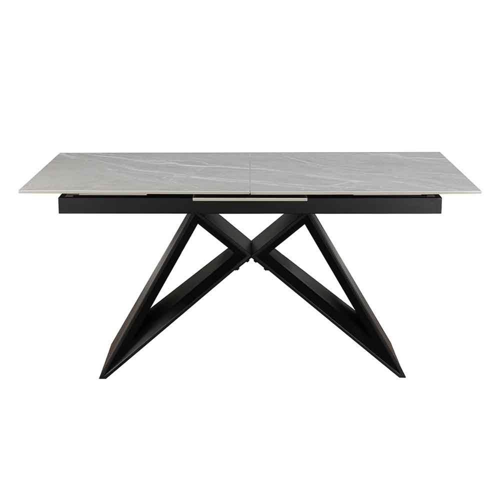 Toscana Ceramic Extending Dining Table in Matt Grey