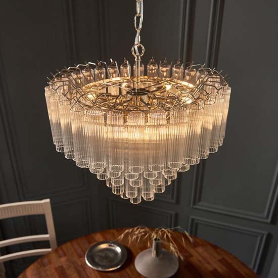 Toulon 12 Lights Ceiling Pendant Light In Polished Nickel