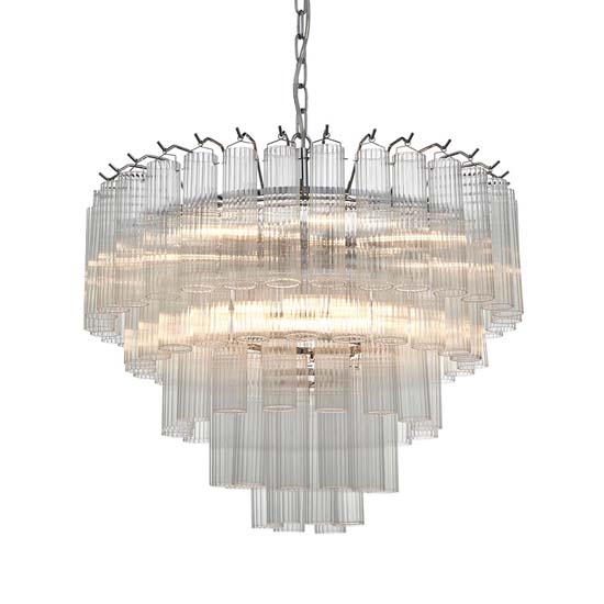 Toulon 12 Lights Ceiling Pendant Light In Polished Nickel