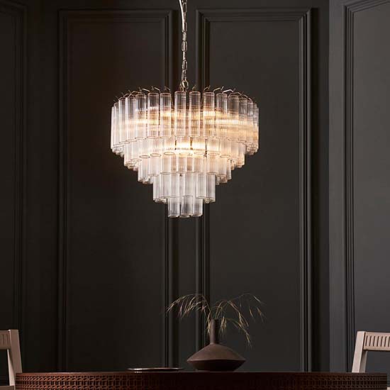 Toulon 12 Lights Ceiling Pendant Light In Polished Nickel