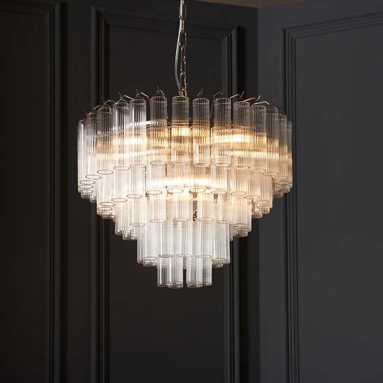 Read more about Toulon 12 lights ceiling pendant light in polished nickel