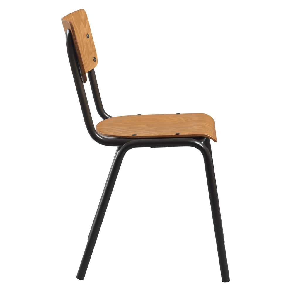 Toulouse Oak Wooden Stacking Bar Chairs In Pair
