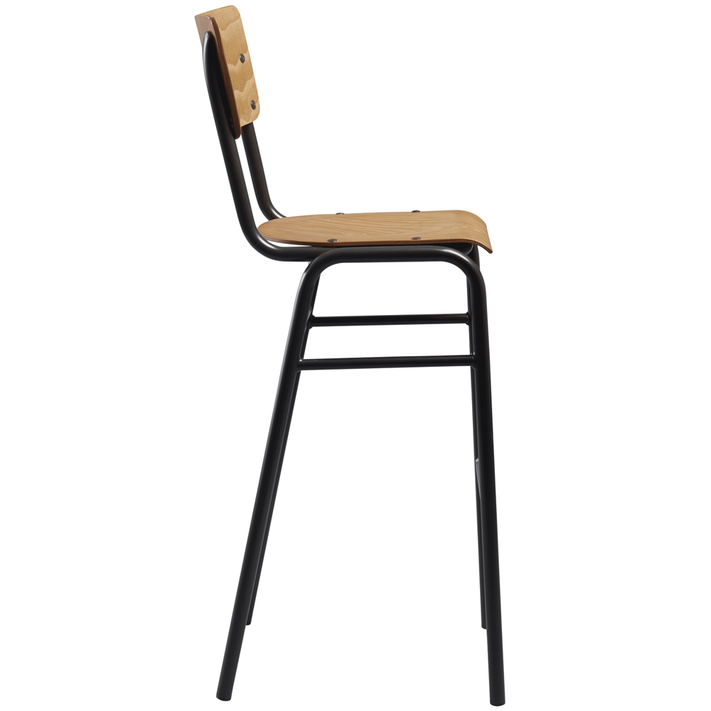 Toulouse Oak Wooden Stacking Bar Stools In Pair