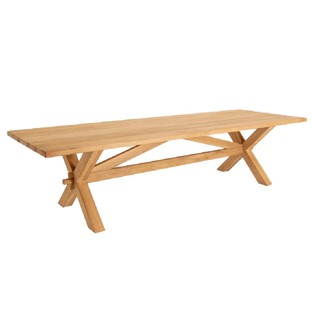Product photograph of Towson Large Wooden Garden Dining Table In Oak from Furniture in Fashion