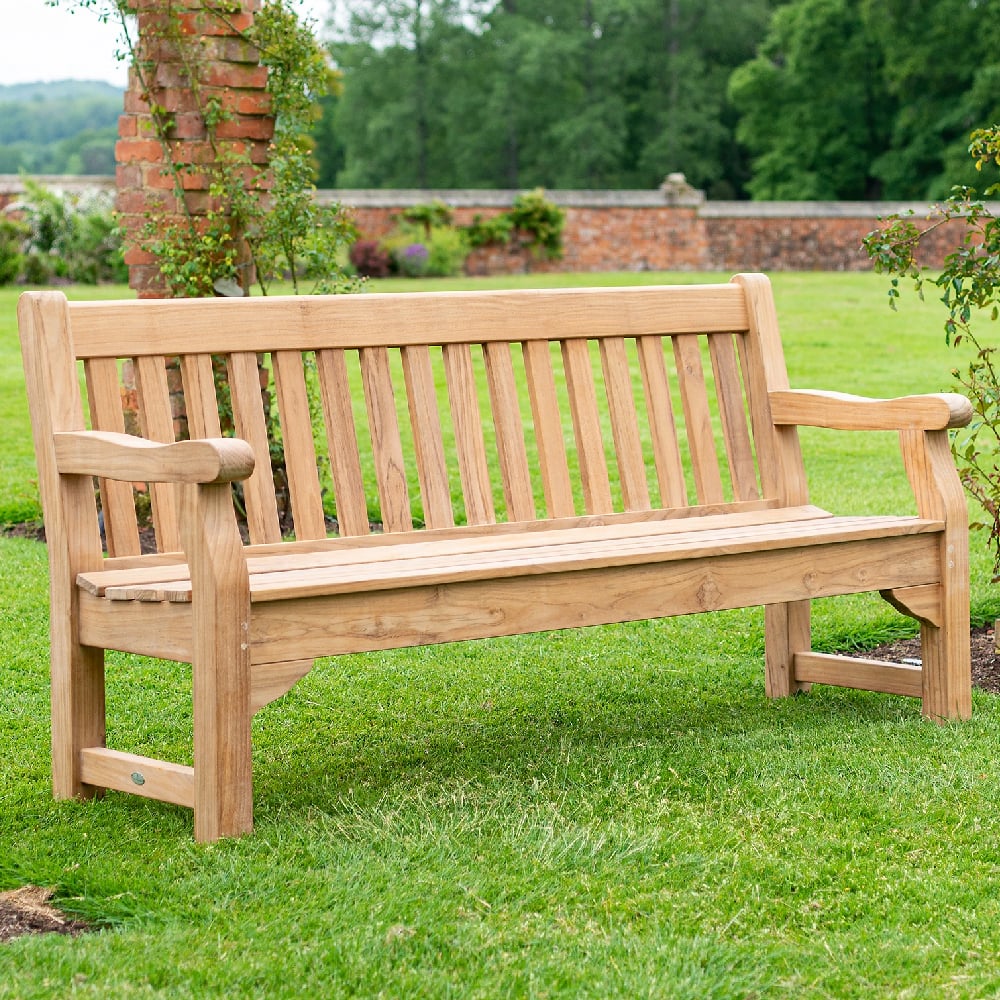 Product photograph of Towson Wooden Garden Seating Bench In Oak from Furniture in Fashion