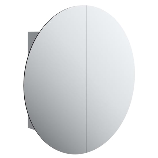 Trail Large Bathroom Mirrored Cabinet In Grey With LED