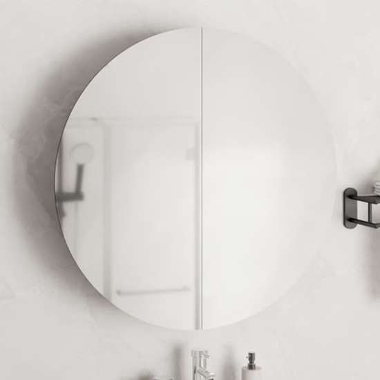 Trail Large Bathroom Mirrored Cabinet In Oak With LED