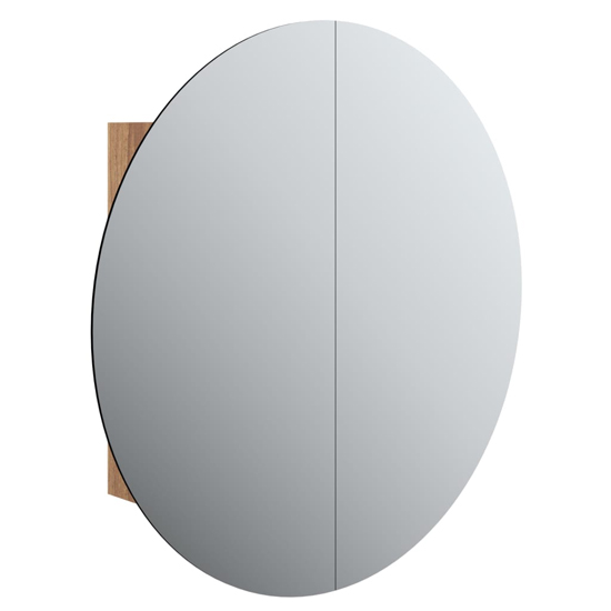 Trail Large Bathroom Mirrored Cabinet In Oak With LED