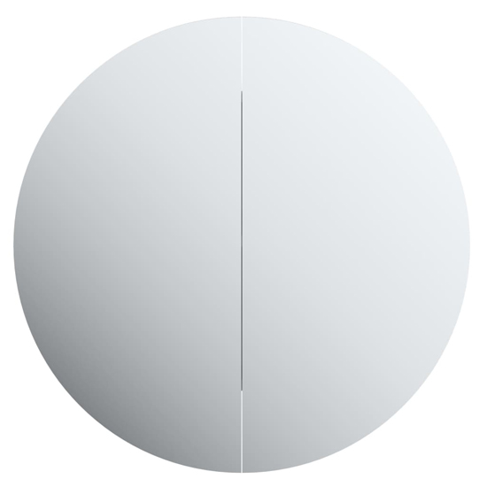 Trail Medium Bathroom Mirrored Cabinet In Grey With LED
