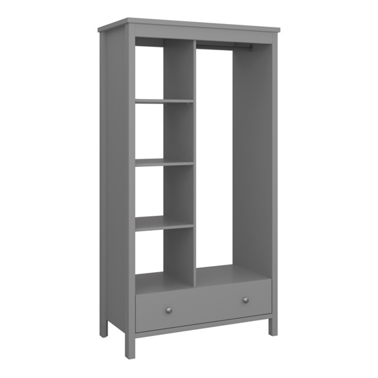 Read more about Trams wooden open wardrobe with 1 drawer in folkestone grey