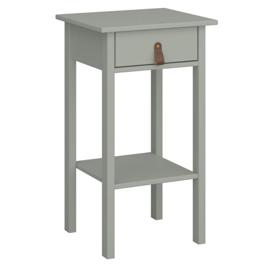 Trams Wooden Bedside Cabinet Tall With 1 Drawer In Olive thumbnail