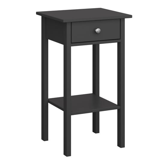Read more about Trams wooden bedside table with 1 drawer in black