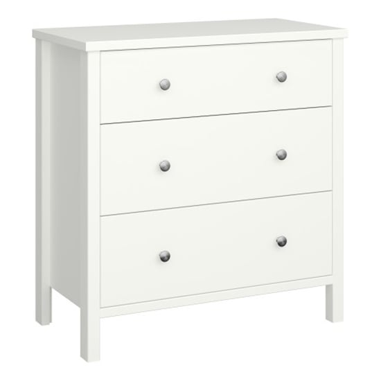 Trams Wooden Chest Of 3 Drawers In Off White