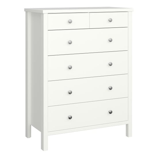 Photo of Trams wooden chest of 6 drawers in off white
