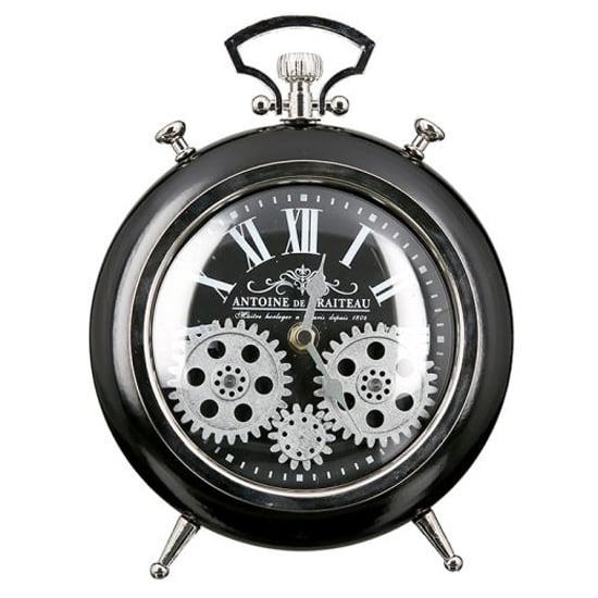 Read more about Transmission glass wall clock with black and silver metal frame