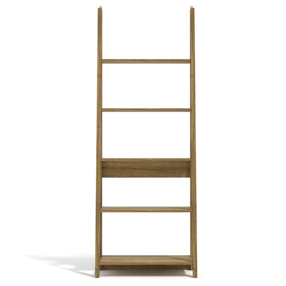 Travis Wooden Ladder Bookcase With 4 Shelves - Oak