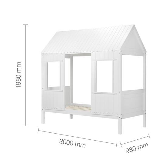 Treehouse Wooden Single Bed In White_6