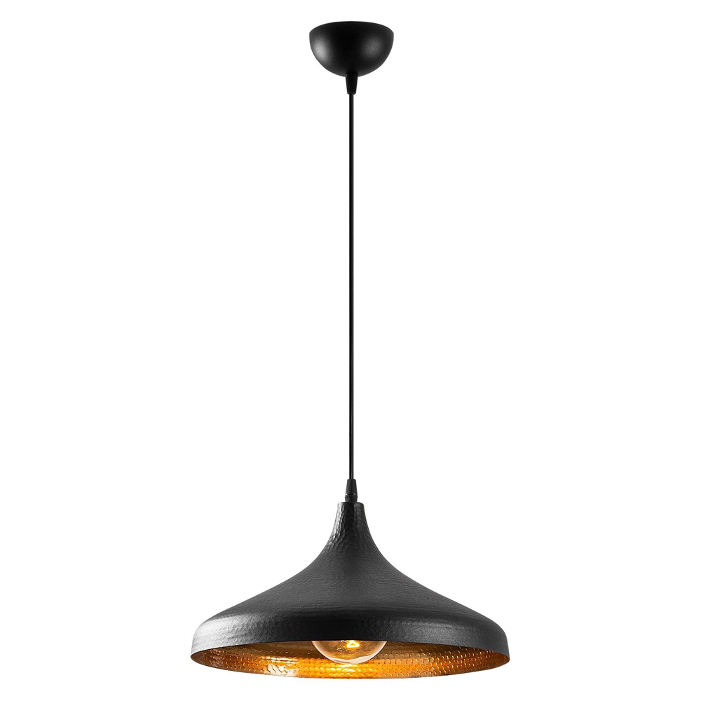 Trendline Metal Bell Shaped Ceiling Pendant Light in Black