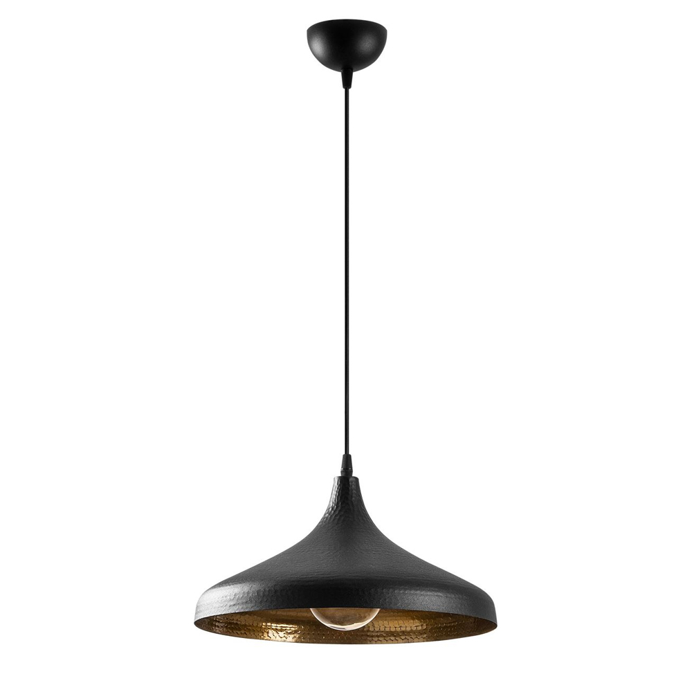 Trendline Metal Bell Shaped Ceiling Pendant Light in Black
