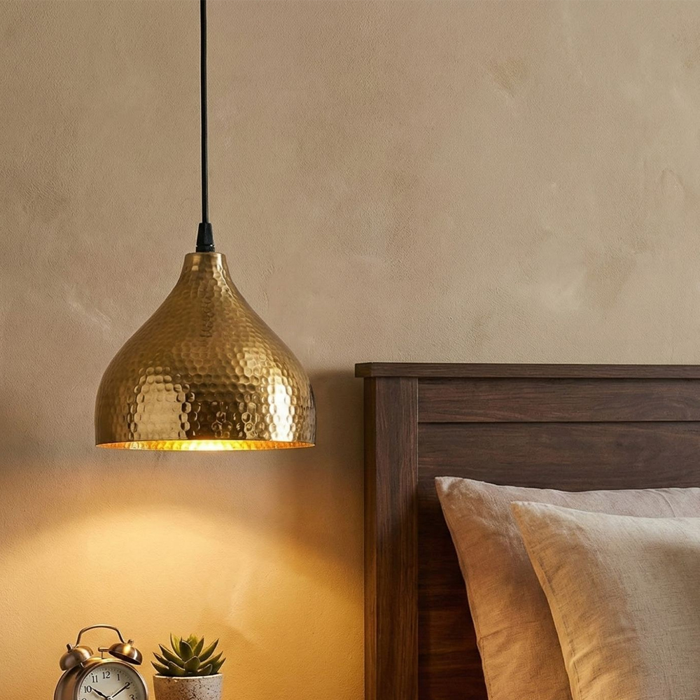 Trendline Metal Brass Dome Ceiling Pendant Light in Vintage