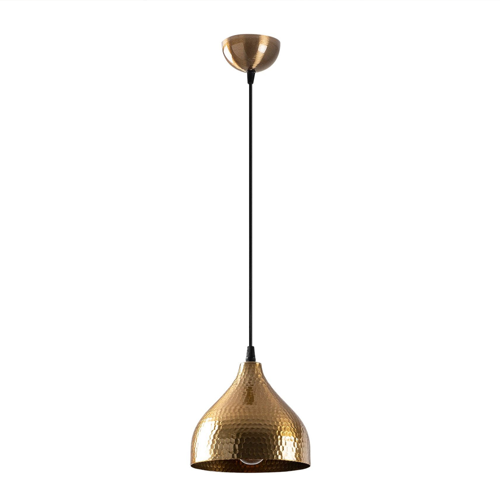 Trendline Metal Brass Dome Ceiling Pendant Light in Vintage