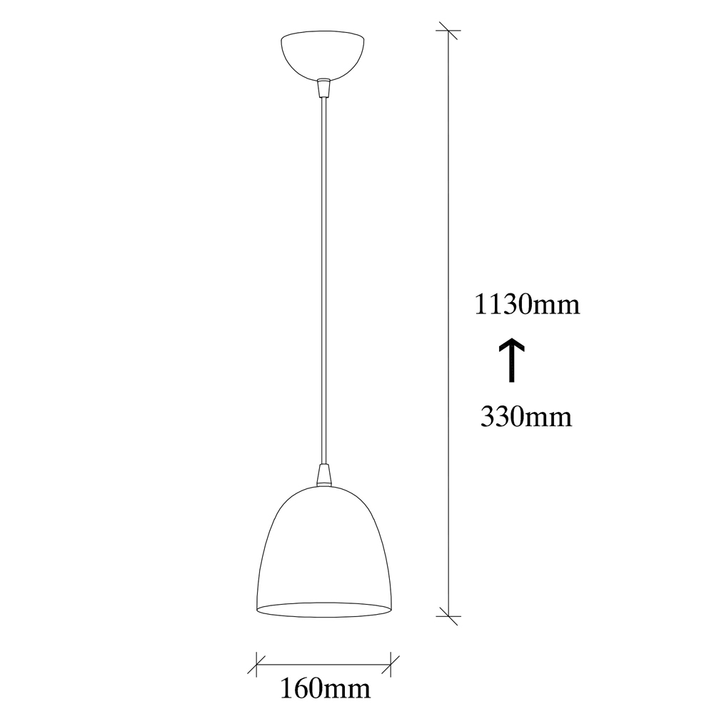 Trendline Metal Brass Dome Ceiling Pendant Light in White and Red