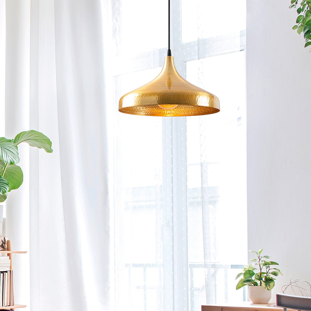 Trendline Metal Ceiling Pendant Light in Gold and Black