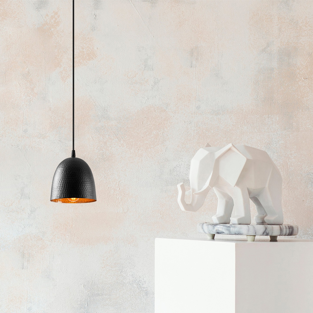 Trendline Small Metal Ceiling Pendant Light in Black