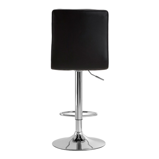 Treno Black Faux Leather Gas Lift Bar Stools In Pair_5