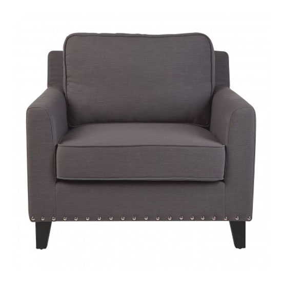 Trento Chaise Lounge Right Arm In Natural Linen Stud Details