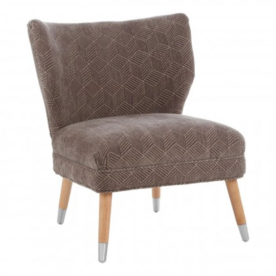 Read more about Trento upholstered fabric accent chair in grey