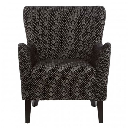 Trento Upholstered Fabric Armchair In Black_2
