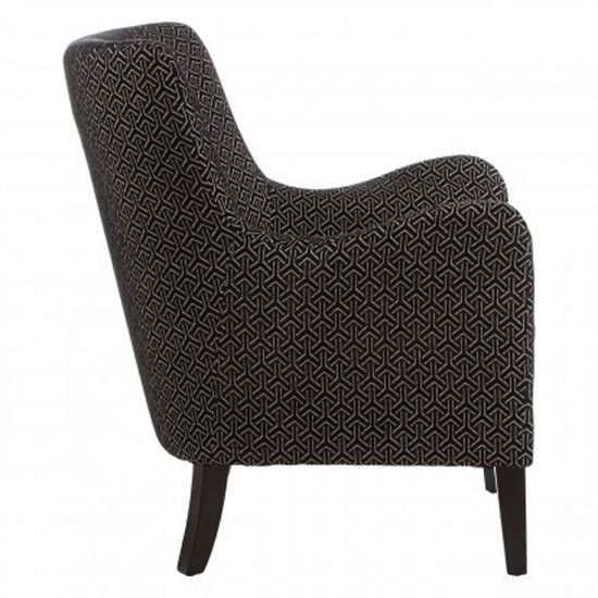 Trento Upholstered Fabric Armchair In Black_3