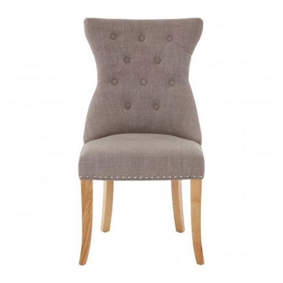 Trento Upholstered Mink Fabric Dining Chairs In A Pair_2