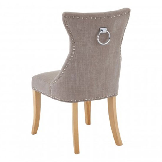 Trento Upholstered Mink Fabric Dining Chairs In A Pair_3