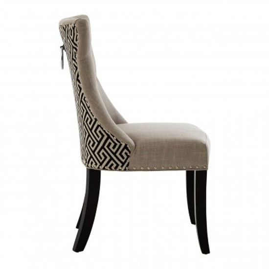 Trento Upholstered Grey Fabric Dining Chairs In A Pair_3